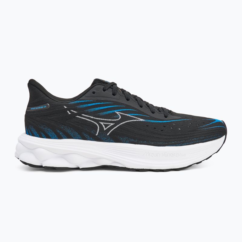 Scarpe da corsa uomo Mizuno Wave Skyrise 6 nero/bianco/blu ritmo 2