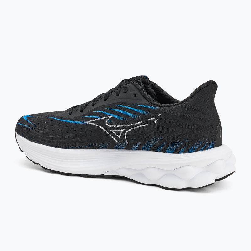 Scarpe da corsa uomo Mizuno Wave Skyrise 6 nero/bianco/blu ritmo 3