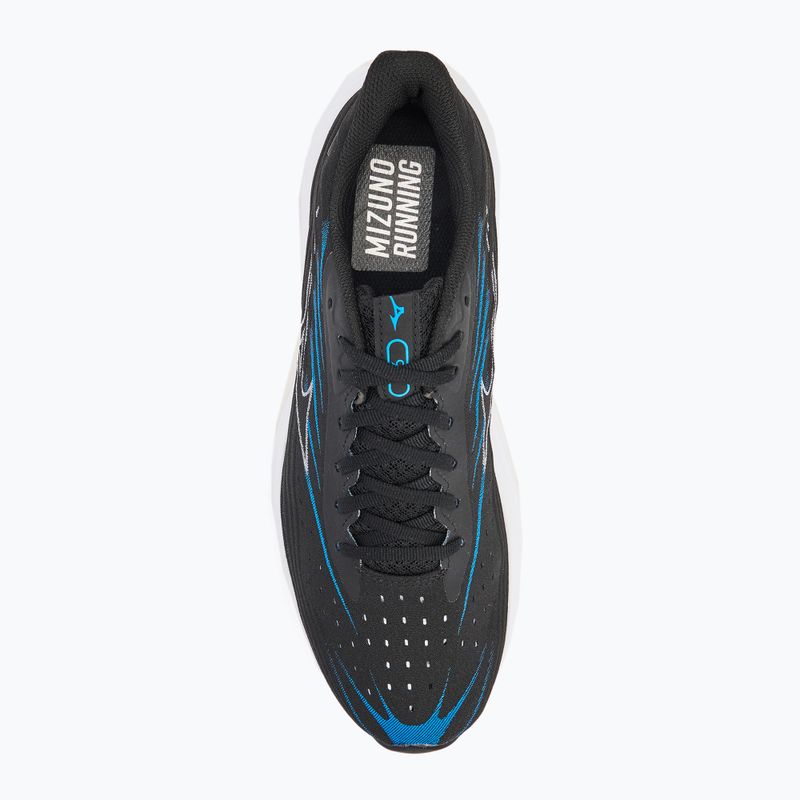 Scarpe da corsa uomo Mizuno Wave Skyrise 6 nero/bianco/blu ritmo 5