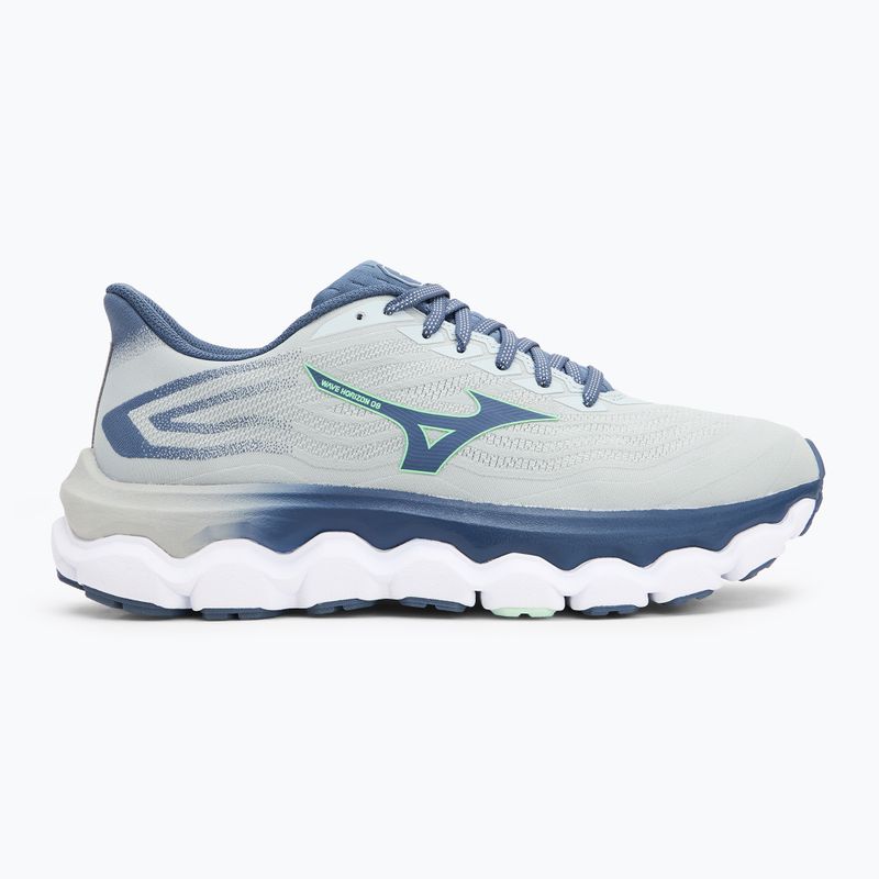 Scarpe da corsa da uomo Mizuno Wave Horizon 8 blu perla/indaco vintage/neo mint 2
