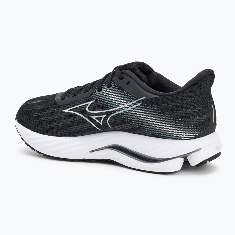 Scarpe da corsa da uomo Mizuno Wave Inspire 21 nero/argento/grigio metallico 3