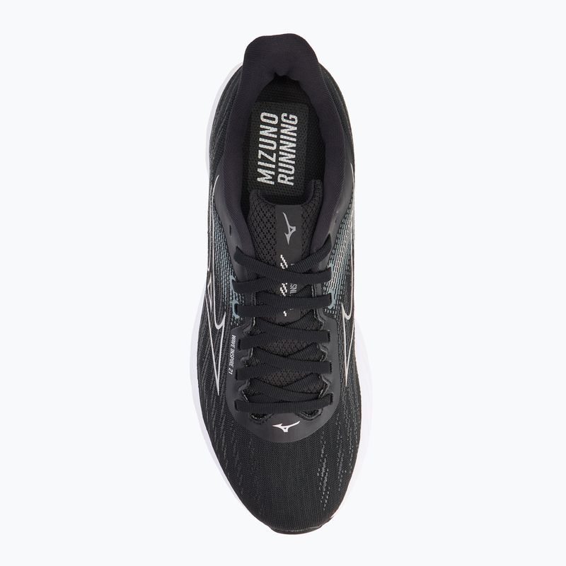 Scarpe da corsa da uomo Mizuno Wave Inspire 21 nero/argento/grigio metallico 5