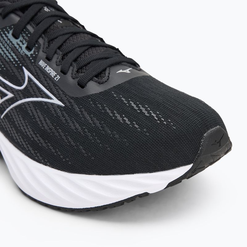 Scarpe da corsa da uomo Mizuno Wave Inspire 21 nero/argento/grigio metallico 7