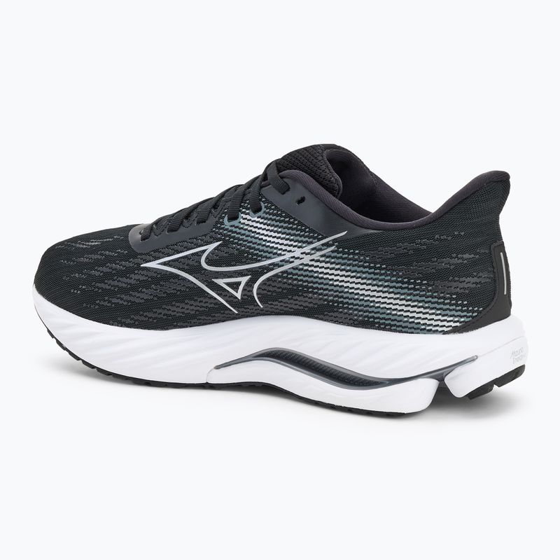 Scarpe da corsa da uomo Mizuno Wave Inspire 21 2E nero/argento/grigio metallizzato 3