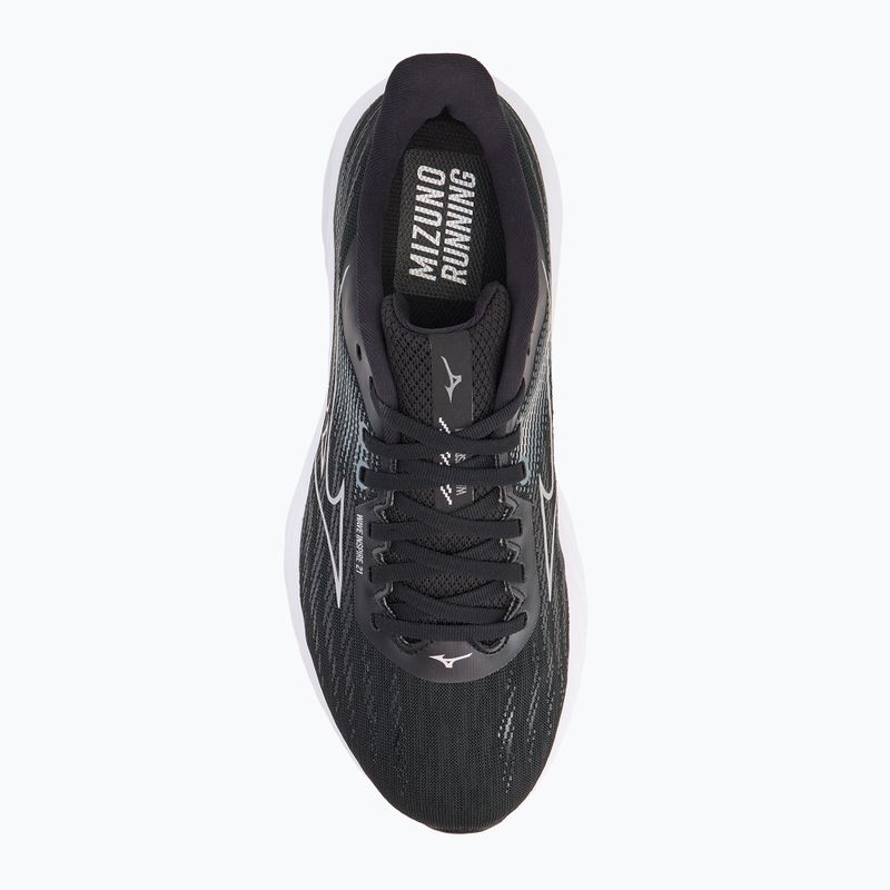 Scarpe da corsa da uomo Mizuno Wave Inspire 21 2E nero/argento/grigio metallizzato 5