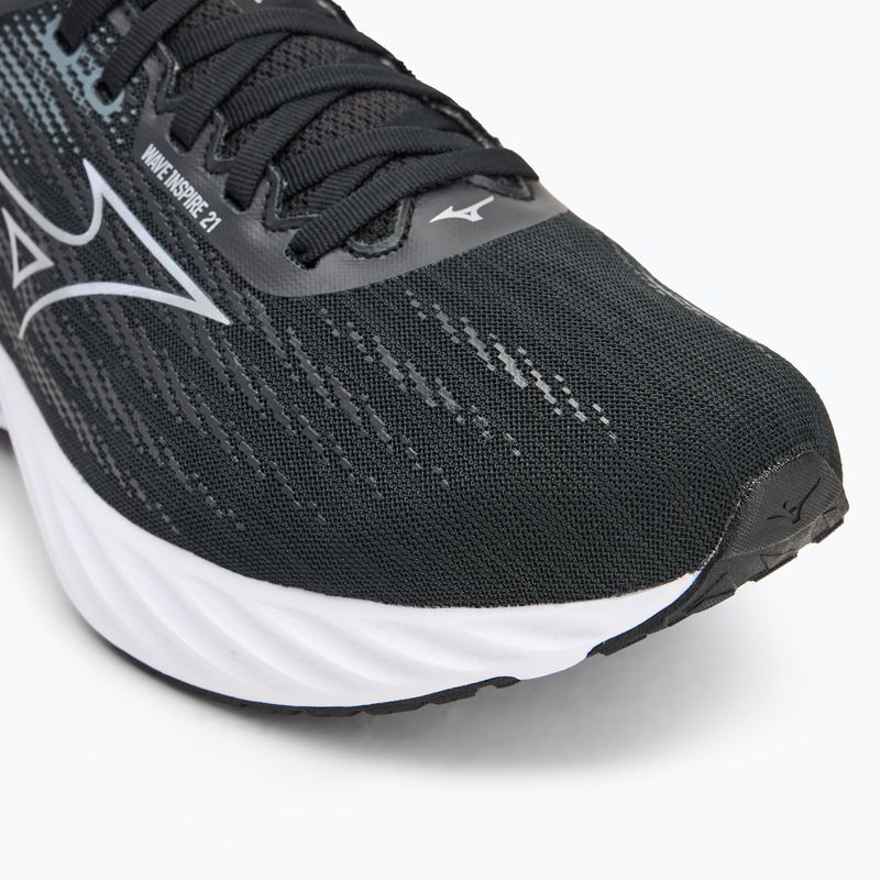 Scarpe da corsa da uomo Mizuno Wave Inspire 21 2E nero/argento/grigio metallizzato 7