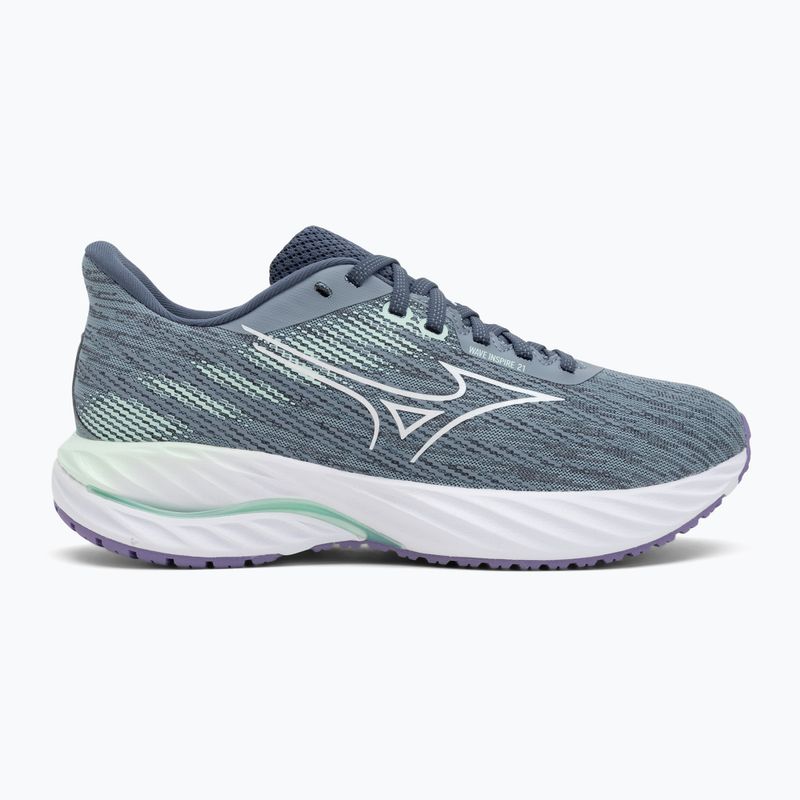 Scarpe da corsa da donna Mizuno Wave Inspire 21 tradewinds/white/neo mint 2