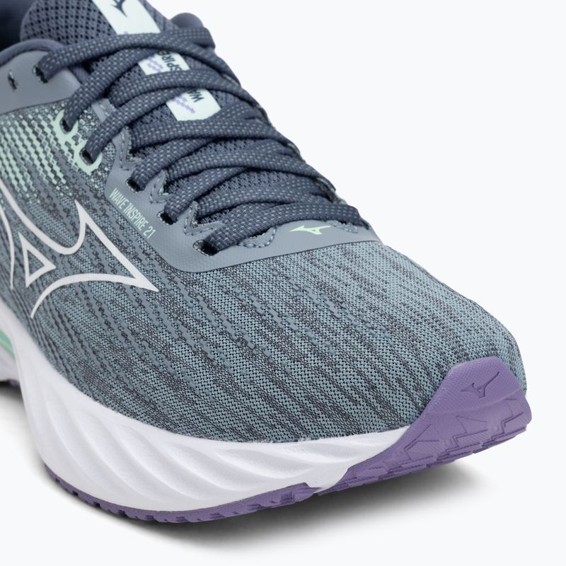 Scarpe da corsa da donna Mizuno Wave Inspire 21 tradewinds/white/neo mint 7