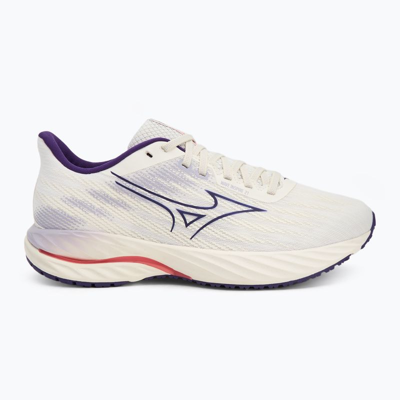 Scarpe da corsa da donna Mizuno Wave Inspire 21 bianco neve/vintage indigo/camellia rose 2
