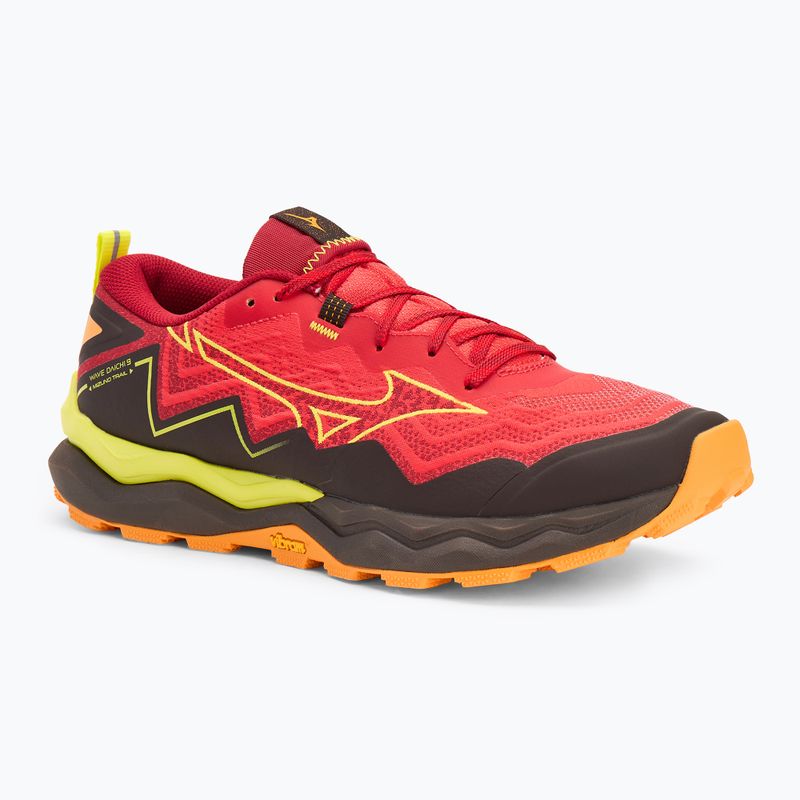 Scarpe da corsa da uomo Mizuno Wave Daichi 9 ad alto rischio rosso/serale primula/marighe brillante