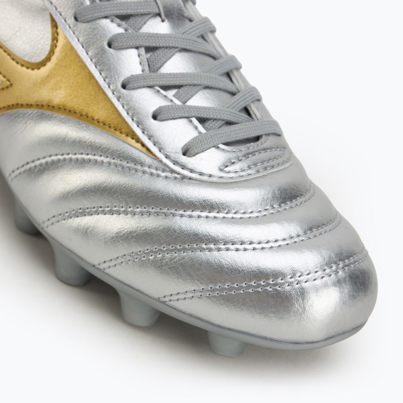 Scarpe da calcio Mizuno Morelia II Club Md galaxy argento/oro/oro da uomo 7