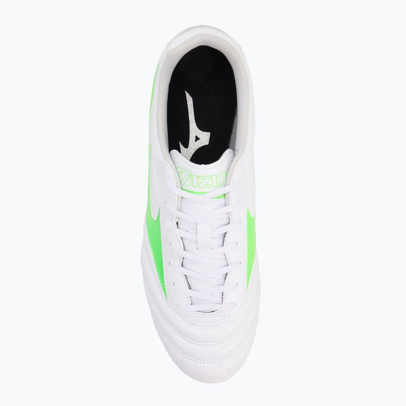 Mizuno Morelia II Club Md bianco/verde neon/argento galassia scarpe da calcio uomo 5