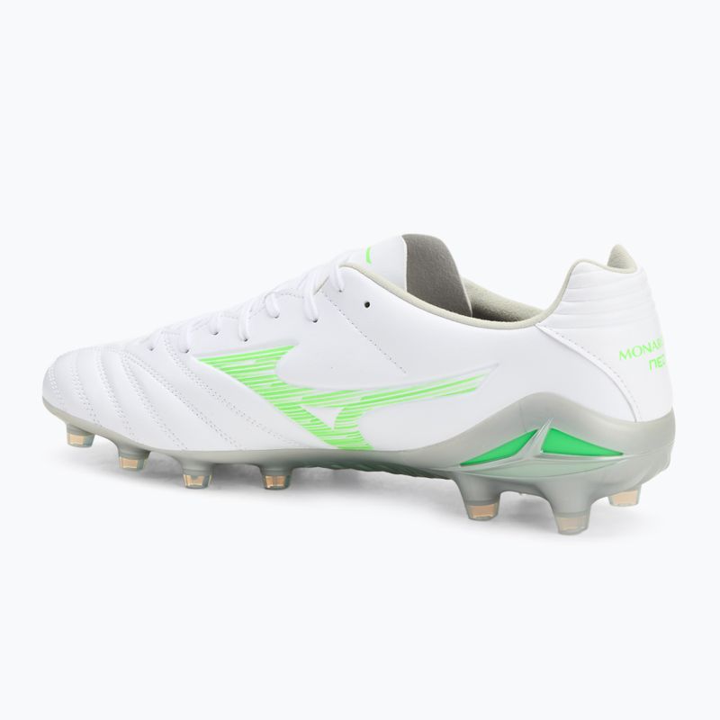 Scarpe da calcio Mizuno Monarcida Neo III Pro Md bianco/verde neon da uomo 3