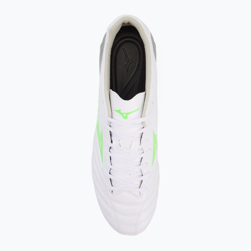 Scarpe da calcio Mizuno Monarcida Neo III Pro Md bianco/verde neon da uomo 5