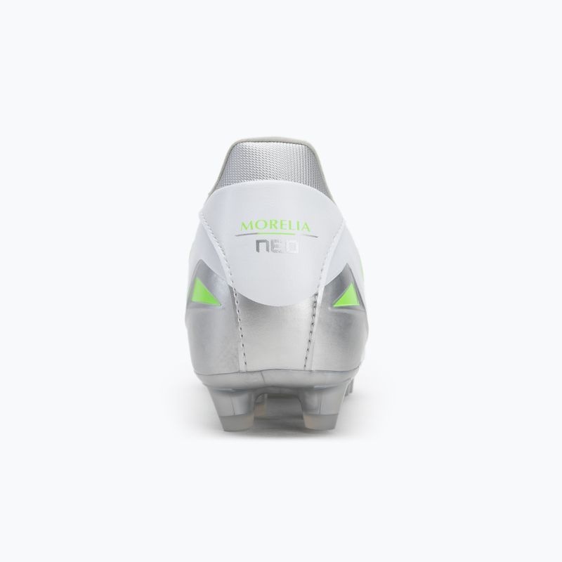 Scarpe da calcio uomo Mizuno Morelia Neo IV Pro Md bianco/verde neon/grigio freddo 3c 6