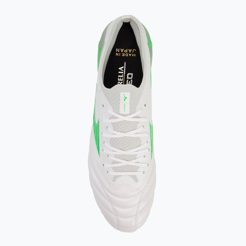 Scarpe da calcio uomo Mizuno Morelia Neo IV β Japan Md bianco/verde neon/grigio freddo 3c 5