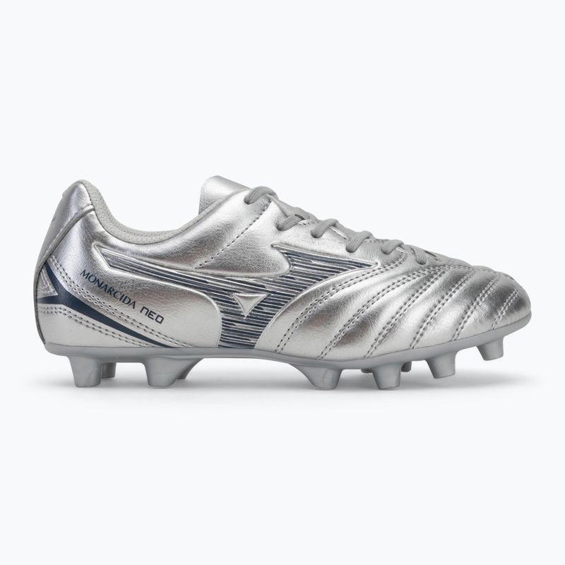 Scarpe da calcio per bambini Mizuno Monarcida Neo III Select Jr Md galaxy silver/8605 c/gold 2