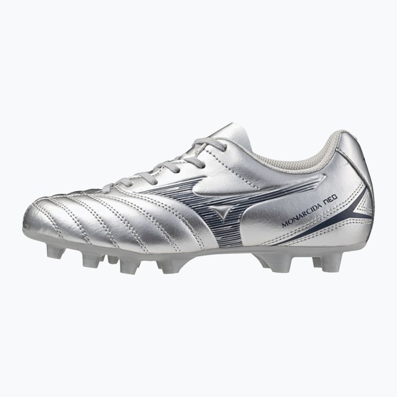 Scarpe da calcio per bambini Mizuno Monarcida Neo III Select Jr Md galaxy silver/8605 c/gold