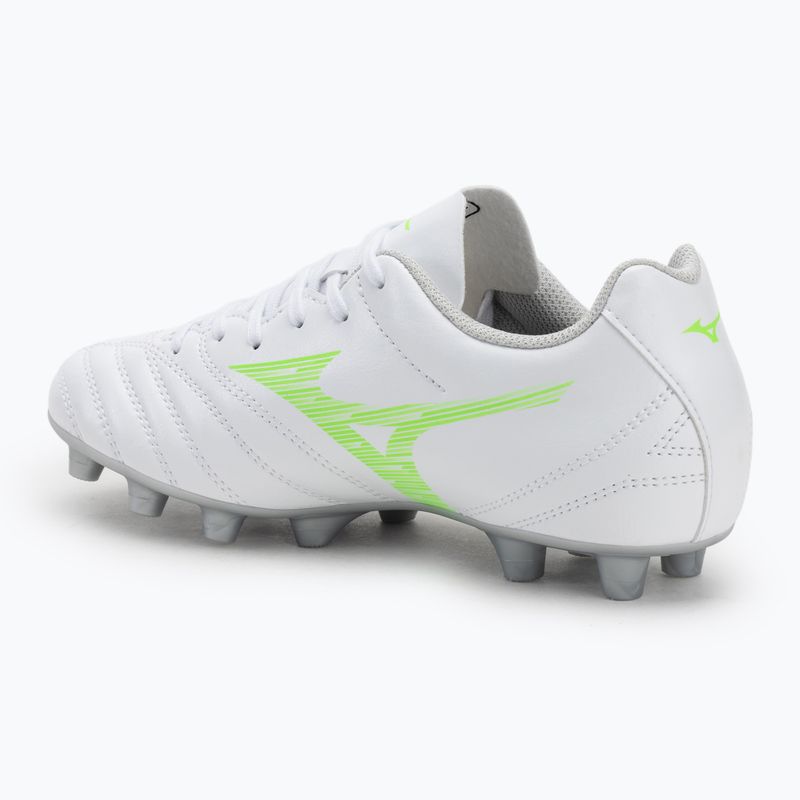 Scarpe da calcio per bambini Mizuno Monarcida Neo III Select Jr Md bianco/verde neon 3