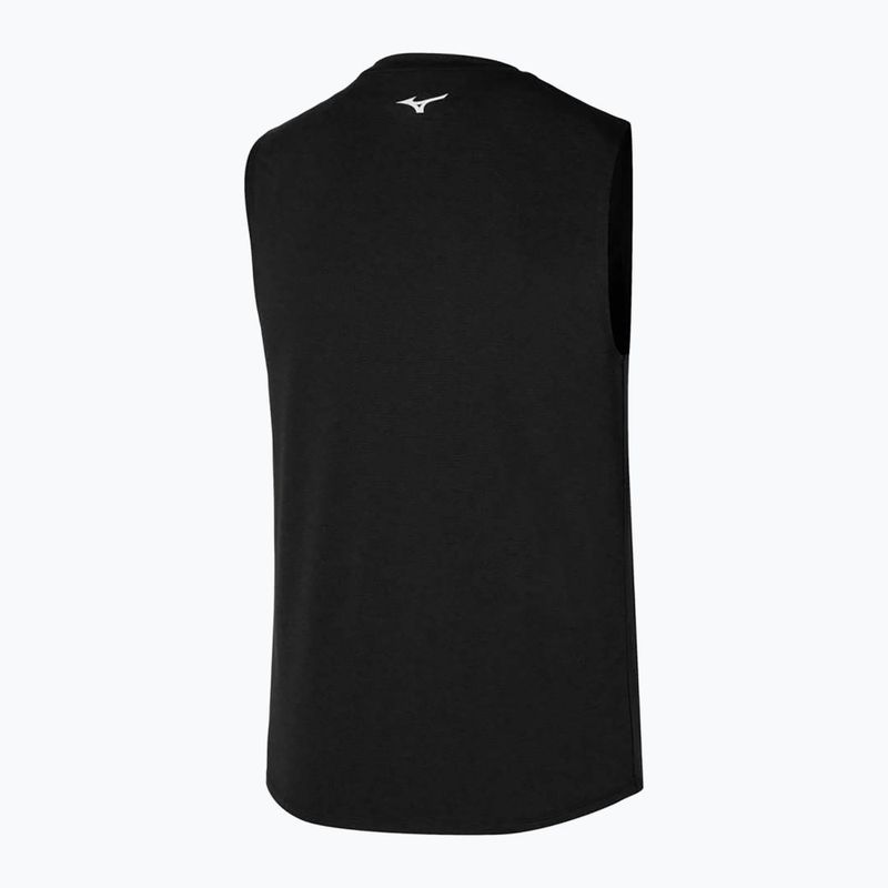 Canotta da corsa da uomo Mizuno Impulse Core senza maniche nero 2
