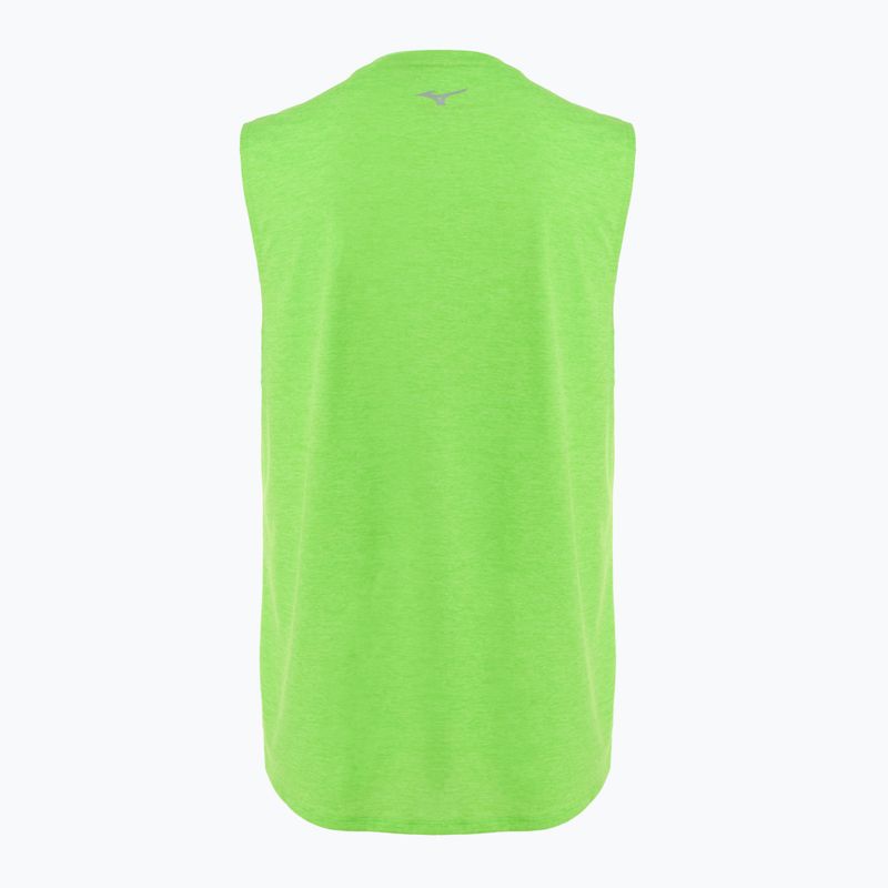 Canotta da running da uomo Mizuno Impulse Core senza maniche verde geco 2