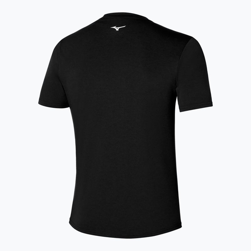 Maglietta da corsa Mizuno Impulse Core Tee nera per uomo 2