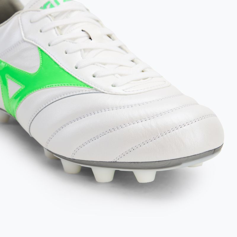 Mizuno Morelia II Elite Md bianco/neon green/galaxy silver scarpe da calcio uomo 7