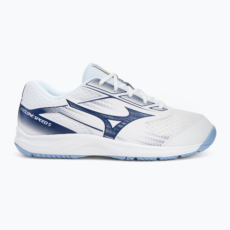 Mizuno Cyclone Speed 5 scarpe da pallavolo bianco/bellwether blu/bel air blu 2