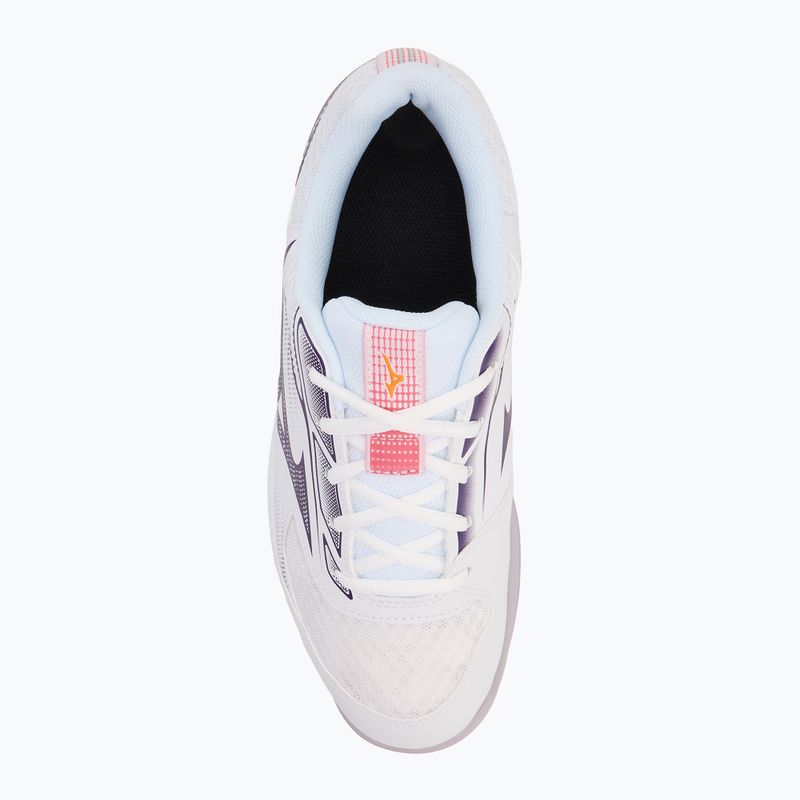 Mizuno Cyclone Speed 5 scarpe da pallavolo bianco/viola indaco/rosa camelia 5