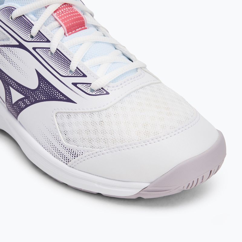 Mizuno Cyclone Speed 5 scarpe da pallavolo bianco/viola indaco/rosa camelia 7
