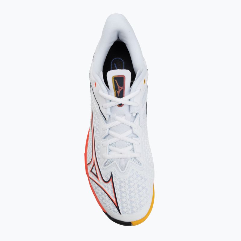 Scarpe da tennis uomo Mizuno Wave Exceed Tour 6 AC white/fiery coral 2/citrus 5
