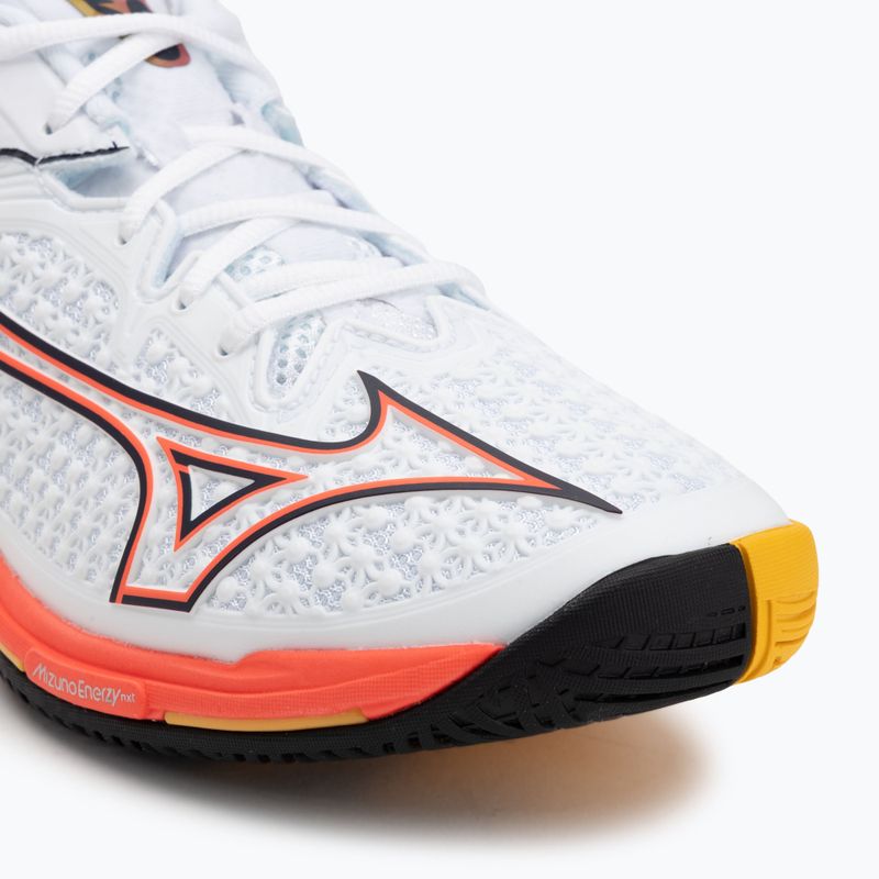 Scarpe da tennis uomo Mizuno Wave Exceed Tour 6 AC white/fiery coral 2/citrus 7