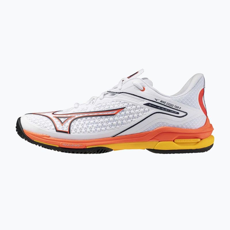 Scarpe da tennis uomo Mizuno Wave Exceed Tour 6 AC white/fiery coral 2/citrus 8