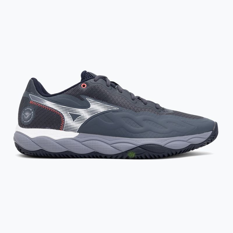 Mizuno Wave Enforce Court CC scarpe da tennis odissea grigio/bianco/blu granito 2