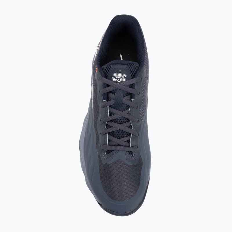 Mizuno Wave Enforce Court CC scarpe da tennis odissea grigio/bianco/blu granito 5