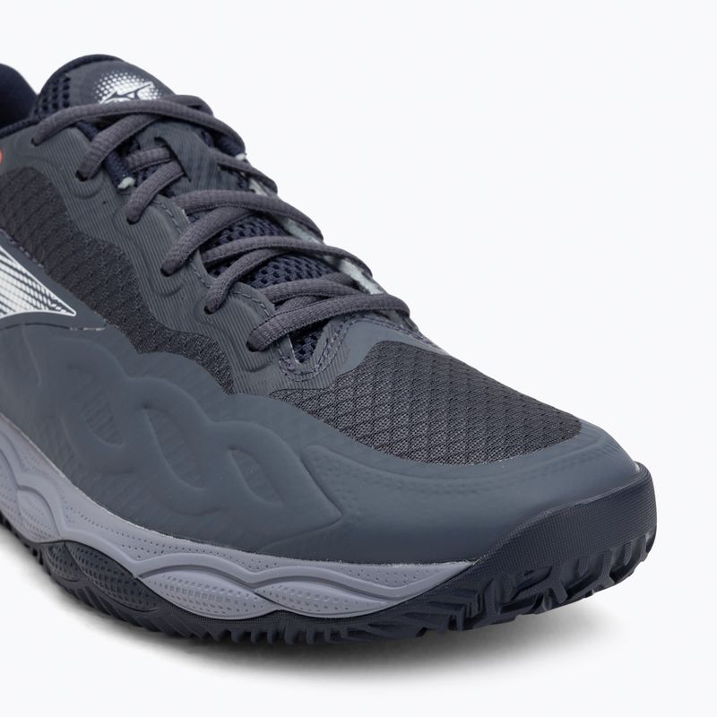 Mizuno Wave Enforce Court CC scarpe da tennis odissea grigio/bianco/blu granito 7