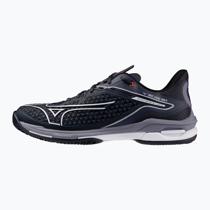 Mizuno Wave Exceed Tour 6 CC scarpe da tennis odissea grigio/bianco/blu granito