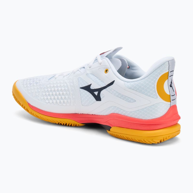 Mizuno Wave Exceed Tour 6 CC scarpe da tennis bianco/blu baritono/corallo 2 3
