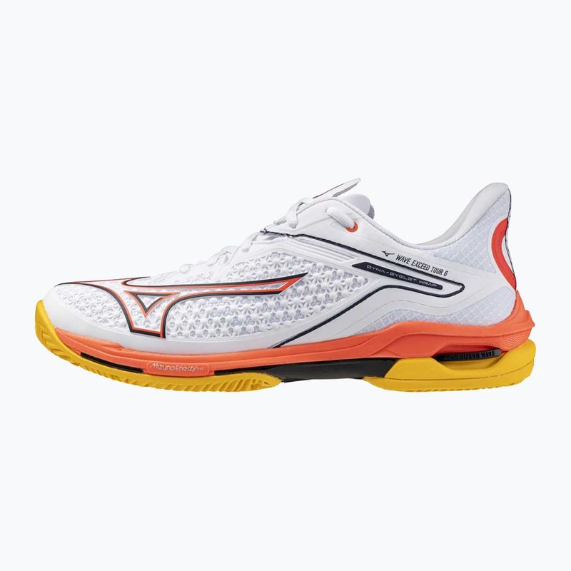 Mizuno Wave Exceed Tour 6 CC scarpe da tennis bianco/blu baritono/corallo 2