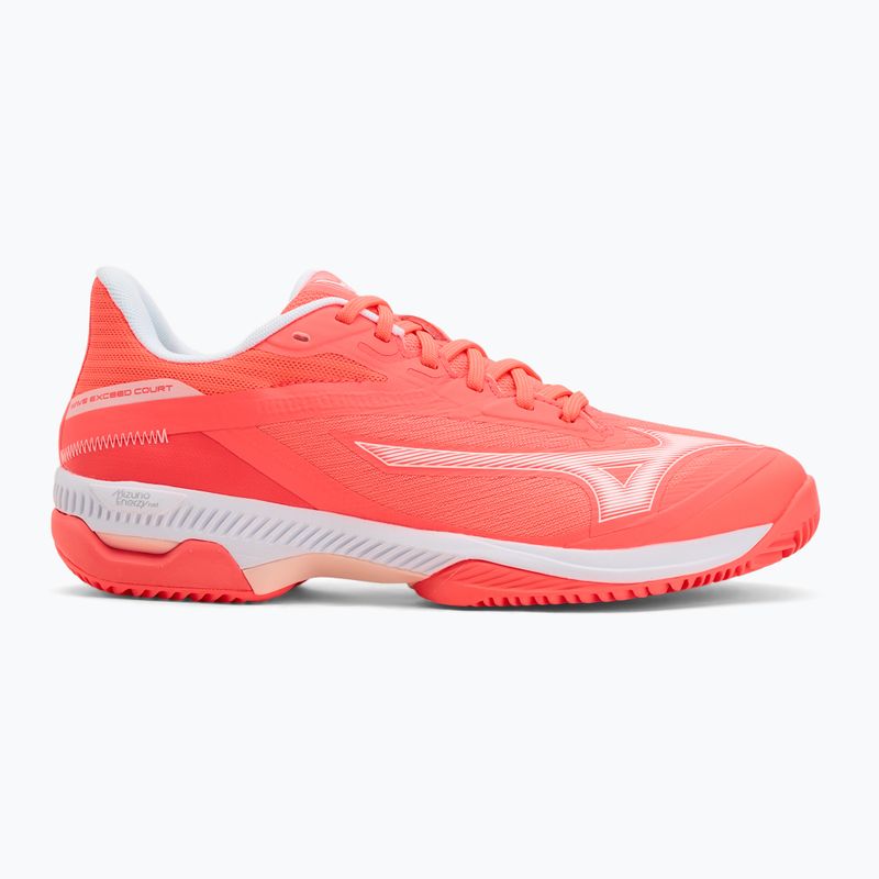 Scarpe da tennis da donna Mizuno Wave Exceed Court CC W calypso coral/white/barely pink 2