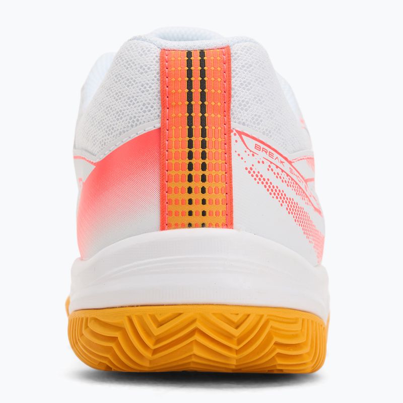 Scarpe da tennis per bambini Mizuno Break Shot 5 Jr CC bianco/calipso coral/citrus 6