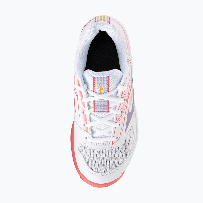 Scarpe da tennis per bambini Mizuno Break Shot 5 Jr CC bianco/blu granito/calipso coral 11