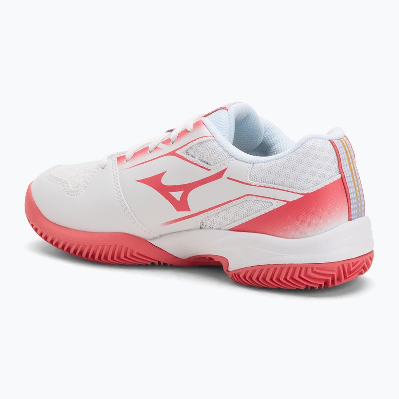 Scarpe da tennis per bambini Mizuno Break Shot 5 Jr CC bianco/blu granito/calipso coral 3