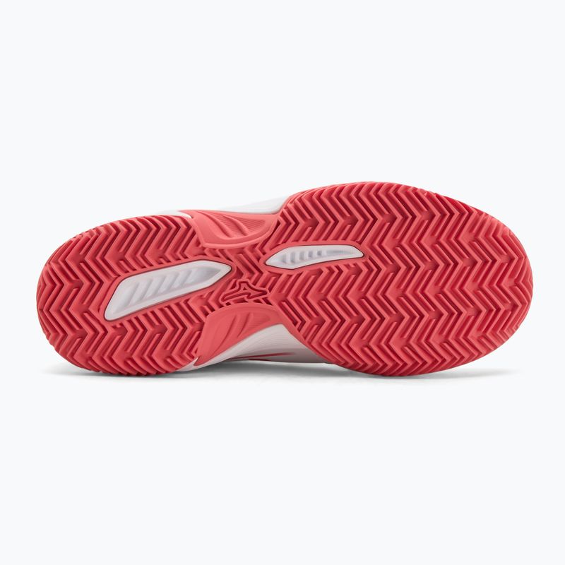 Scarpe da tennis per bambini Mizuno Break Shot 5 Jr CC bianco/blu granito/calipso coral 4