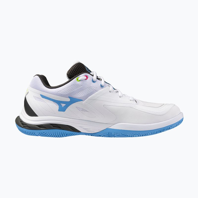 Mizuno Wave Fang 2 scarpa da badminton bianco/rosa tetra/tutto all'estero 9