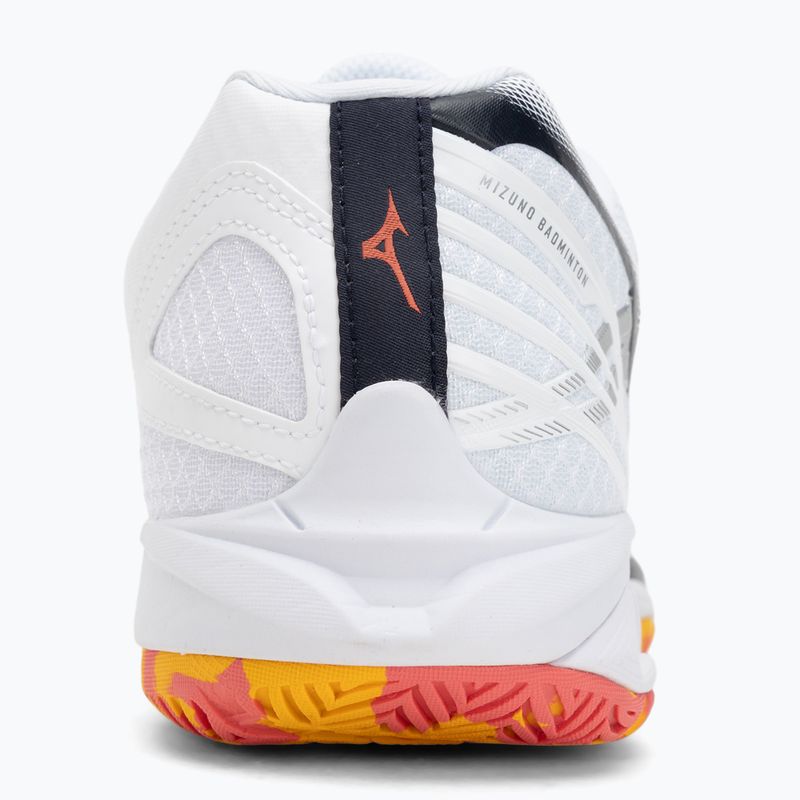Mizuno Wave Claw 3 scarpa da badminton bianco/citrus/calypso coral 6