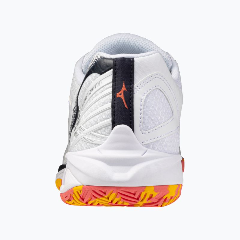 Mizuno Wave Claw 3 scarpa da badminton bianco/citrus/calypso coral 10