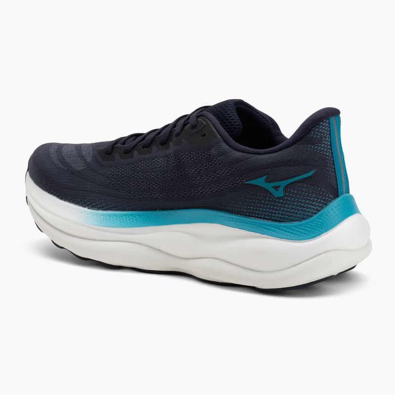 Scarpe da corsa da uomo Mizuno Wave Sky 9 blu baritono/agrumi/capri breeze 3