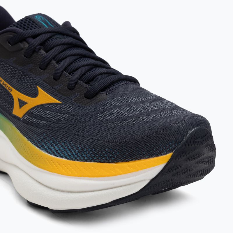 Scarpe da corsa da uomo Mizuno Wave Sky 9 blu baritono/agrumi/capri breeze 7