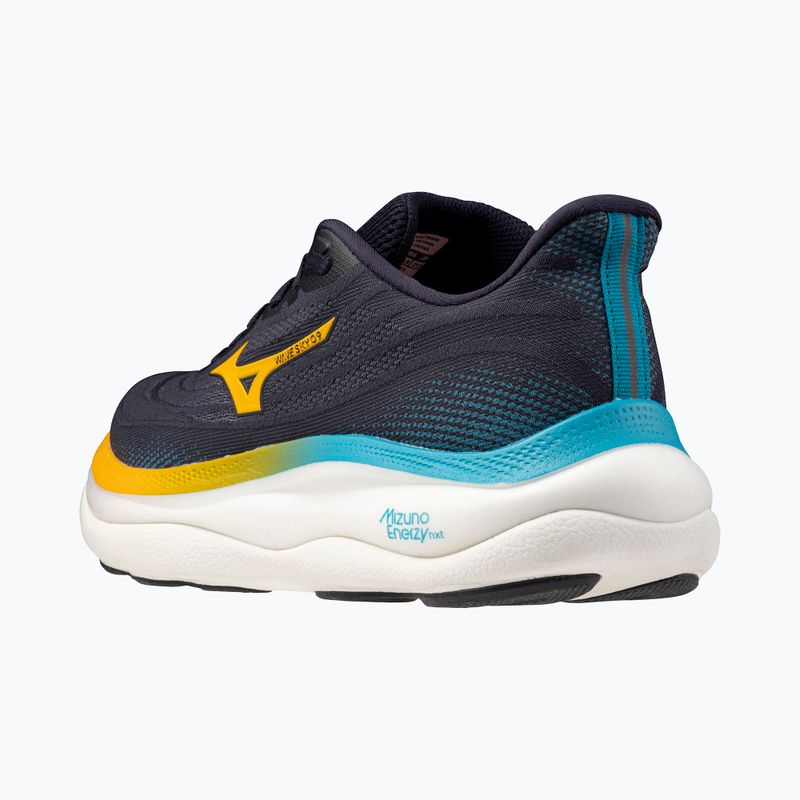 Scarpe da corsa da uomo Mizuno Wave Sky 9 blu baritono/agrumi/capri breeze 11